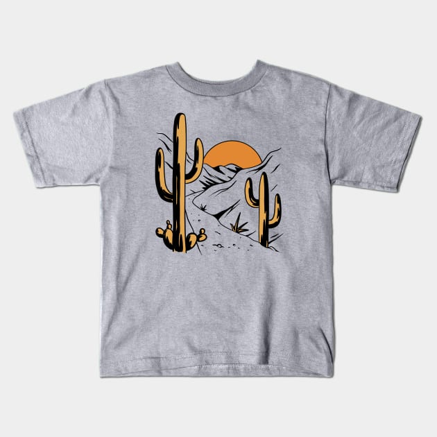 Desert Road Kids T-Shirt by SommersethArt